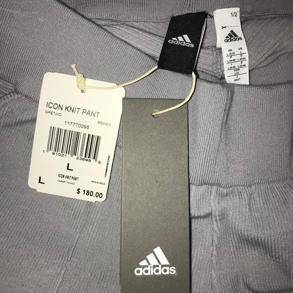 Adidas Icon Knit Pants Women's Sz L NWT - Picture 7 of 7